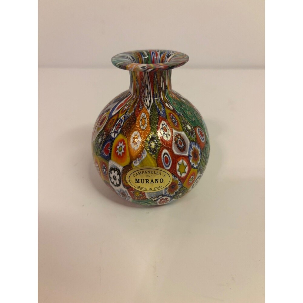 Murano Millefiori Vase Campanella L. SNC